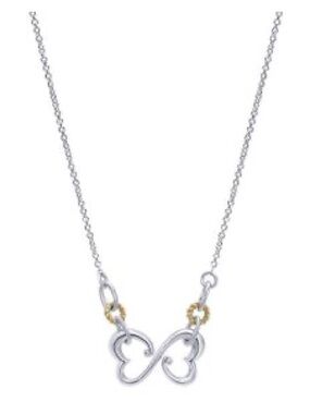 Two-Tone Heart Infinity Necklace - 18k/925 Gabriel&Co